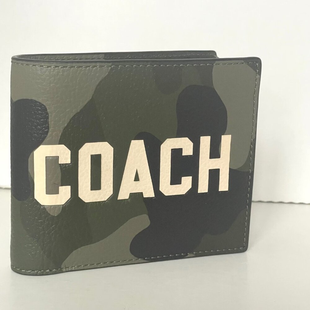 Coach Mens Camo Signature Canvas ID Bifold Wallet 3-in-1 - Picture 4 of 10